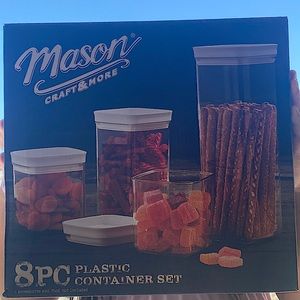 8 pc plastic container set